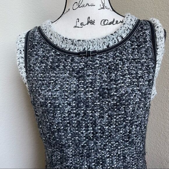 Marc Cain Wool Blend Winter Shift Dress with Hidden Zip and Button Size M - Picture 2 of 16